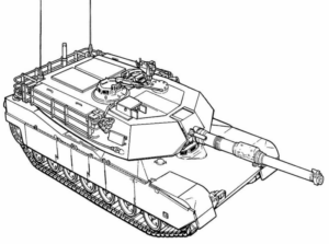 Disegno di carro armato da stampare e colorare 45