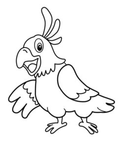 Disegno di pappagallo da stampare e colorare 56