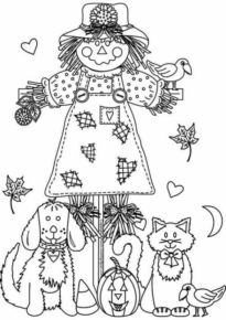 Disegno di spaventapasseri da stampare e colorare 21 Disegno di spaventapasseri da stampare e colorare 21