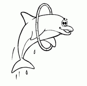 Disegno di delfino da stampare e colorare 53