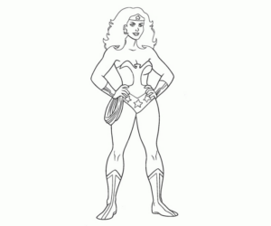 Disegno di Wonder Woman da stampare e colorare 5