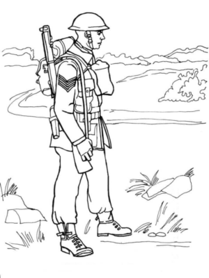 Disegno di soldato da stampare e colorare 18
