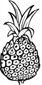 Disegno di ananas da stampare e colorare 9