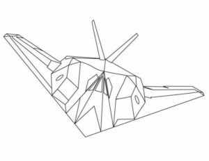 Disegno di aereo militare da stampare e colorare 93