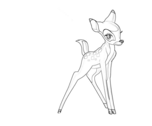 Disegno di Bambi da stampare e colorare 51