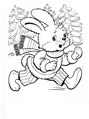 Disegno di coniglio da stampare e colorare 144