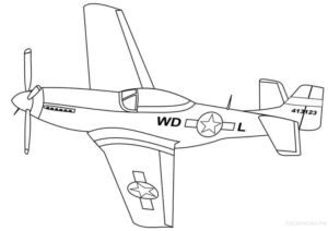 Disegno di aereo militare da stampare e colorare 64