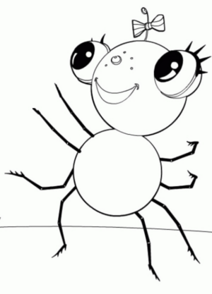 Disegno di ragno da stampare e colorare 33