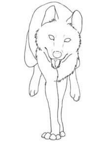 Disegno di lupo da stampare e colorare 71