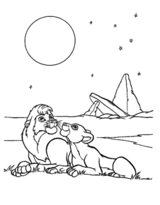 Disegno di Re Leone da stampare e colorare 15