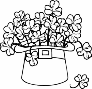 Disegno di trifoglio e quadrifoglio da stampare e colorare 2