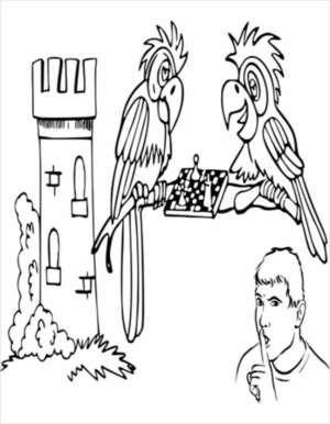 Disegno di pappagallo da stampare e colorare 42