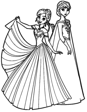 Disegno di Tutte le principesse Disney da stampare e colorare 4