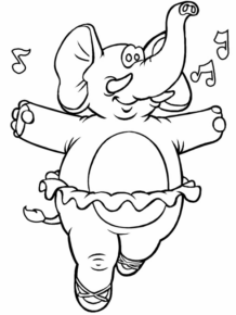 Disegno di Dumbo da stampare e colorare 3