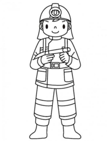 Disegno di pompiere da stampare e colorare 46