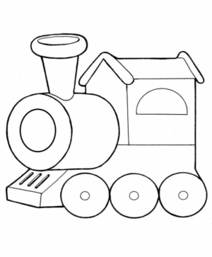 Disegno di treno da stampare e colorare 19