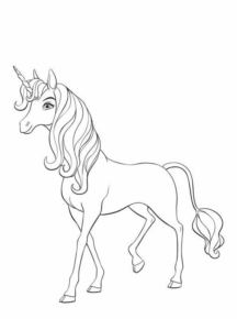 Disegno di unicorno da stampare e colorare 78