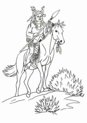 Disegno di Indiani d’America da stampare e colorare 78