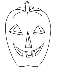 Disegno di zucca di Halloween da stampare e colorare 100