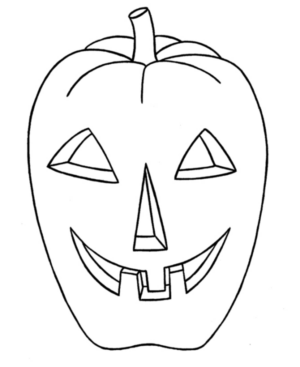 Disegno di zucca di Halloween da stampare e colorare 100