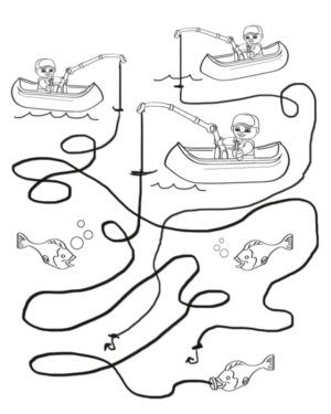 Disegno di pesca da stampare e colorare 7