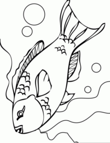 Disegno di pesce da stampare e colorare 100