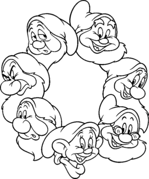 Disegno di Biancaneve e i sette nani da stampare e colorare 85 Disegno di Biancaneve e i sette nani da stampare e colorare 85
