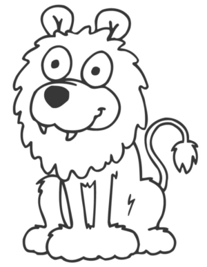 Disegno di leone da stampare e colorare 88