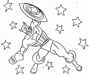 Disegno di Capitan America da stampare e colorare 36