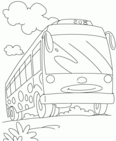 Disegno di autobus da stampare e colorare 1