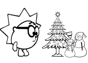 Disegno di albero di Natale da stampare e colorare 134 Disegno di albero di Natale da stampare e colorare 134