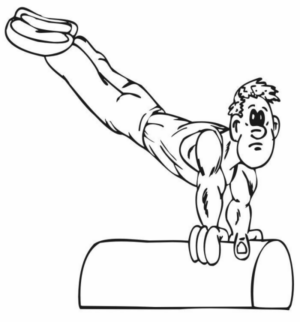 Disegno di ginnastica da stampare e colorare 9
