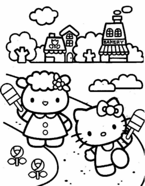 Disegno di Hello Kitty da stampare e colorare 208