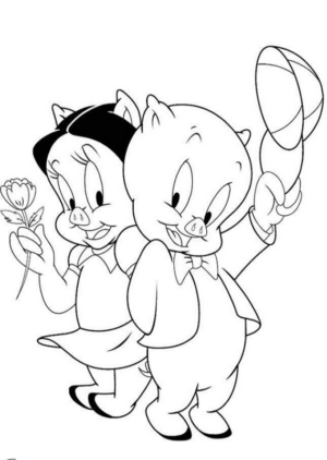 Disegno di Porky Pig da stampare e colorare 8
