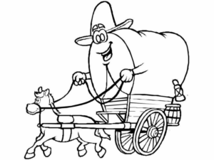 Disegno di carrozza da stampare e colorare 7