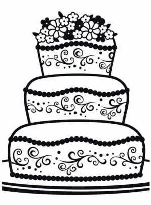 Disegno di torta da stampare e colorare 17