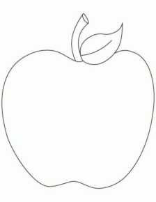 Disegno di mela da stampare e colorare 68