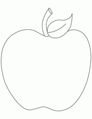 Disegno di mela da stampare e colorare 68