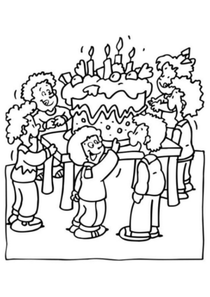 Disegno di compleanno da stampare e colorare 32
