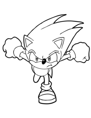 Disegno di Sonic da stampare e colorare 23