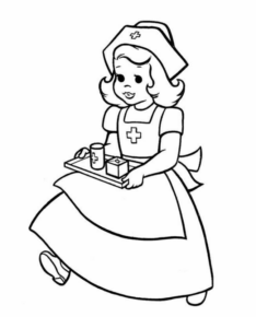 Disegno di infermiere da stampare e colorare 15