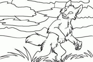 Disegno di lupo da stampare e colorare 5