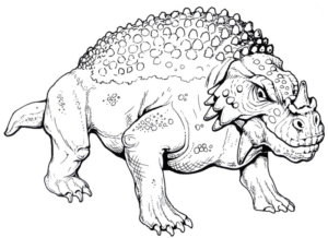 Disegno di Anchilosauro da stampare e colorare 6