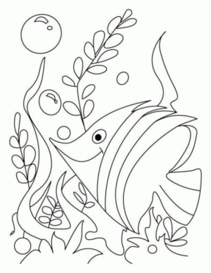 Disegno di pesce da stampare e colorare 294