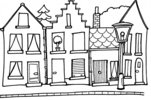 Disegno di casa da stampare e colorare 68