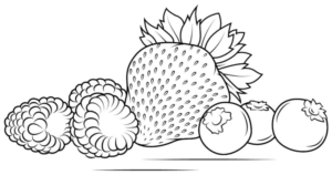 Disegno di fragola da stampare e colorare 17