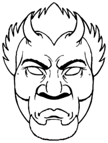 Disegno di maschera da stampare e colorare 72