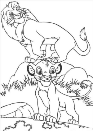 Disegno di Re Leone da stampare e colorare 198