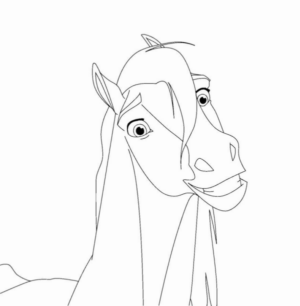 Disegno di cavallo da stampare e colorare 256