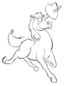 Disegno di unicorno da stampare e colorare 104